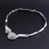 Kolczyki Naszyjnik Oeoeos Dubai Silver Splated Biżuteria