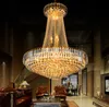 Preço de fábrica Novo Império Real Golden Crystal Chandelier Luz Francês Cristal Teto Pingente Luzes DHL Rápido