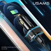 USAMS 80W سيارة شاحن سريع USB نوع C PD 3.0 QC3.0 شحن سريع SCP AFC آيفون 12 11 برو ماكس x xs هواوي P40 Xiaomi Samsung