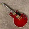 غيتار كهربائي مخصص اللون الأحمر 6 لسعات Guitarra ، روزوود الأصابع الماهوغوني جسم
