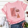 T-Shirt Femme Belle Géométrie Imprimer T-shirt Femme Graphique T-shirts Harajuku Tops Tee Mignon À Manches Courtes Animal Casual Femme T-shirt