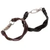 Fashion Leather Weave Braid Bracelet Retro Black Brown Bracelets for women men Summer fashion jewelry will and sandy