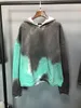 Mens Tie-Dye 인쇄 힙합 까마귀 스웨트 컬러 블록 Hoodie Streetwear 가을 세척 후드 풀오버 코튼 outwear 201020