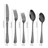 5PCSET JULFORRE SET Present Box Xmas Santa Forks Knives Party Dining Coffee Tea Mixing Stir Spoons Dessert Serving Cutsly 1072323