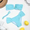 Push Up Bikinis High Waisted Swimsuit Female Swimwear Bathing Suit Swimming Suits Sexy Set Biquini Bandeau 210621