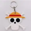 20PCS Cartoon designers Figure One Piece Keychain Soft PVC 3D Double Side Anime Key Chain Key Ring Kids Trinket Key Holder Party G4956259