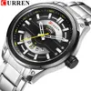 lmjli - Relojes CURREN 2021 Montres Hommes Mode Quartz Hommes Montre Avec Calendrier En Acier Inoxydable Affaires Étanche erkek kol saati