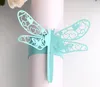 50 teile/los Laser Cut Libelle Serviettenringe Elegante Aushöhlen Hochzeit Tischdekoration Papierringe Für Servietten Handtuch Urlaub Abendessen Party Supplies Dekor CL0021