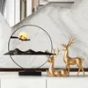 Deer Decoration Figurki Home Decor Resin Posągi Rzeźba Anime Statua Tabela Ozdoby Gift Home Decoration Akcesoria