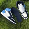 Classic Design Men Obsidian Blue Basketball Shoes Jumpman 1Chicago Sneakings Unique Women's Sneakers AND-SLIG APENDER Shoebox