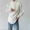 Iefb koreanska mode mångsidig stickad väst ärmlös dubbel manschett Kintwear toppar vit kausal chic kläder man 9y8281 210918