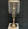 / Zilveren strass kandelaar gouden kaars houder tafel centerpiece vaas stand kristallen kandelaar bruiloft decoratie groothandel