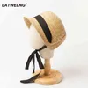 design Visiera per bambini cappelli da sole per ragazze berretti da baseball estivi in paglia per bambini cappello da spiaggia rinfrescante per bambini Intero S1183