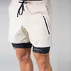 Men 2 in 1 Running Shorts Sports Jogging Fitness Training Quick Dry s Gym Sport Short Pants 210716