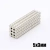 N35 Runda magneter 5x3mm 200PCS Neodymium Permanent NDFEB Stark kraftfull magnetisk mini liten magnet