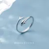 Cute Dolphin Open Adjustable Sterling Silver 925 Ring for Women Fashion Animal Fine Jewelry Girl Gift 210707