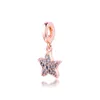 Sparkling Starfish Dangle Charm Argent kralen voor sieraden maken Convient 925 Argent Original Charms Bracelets Pour Femme DIY Q0531