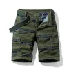 Zomer heren casual retro klassieke zak overalls shorts jas mode twill katoen camouflage 210806