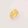 2022New ring Punk Cuban Chain Rings For Women Girls Gold Metal Hollow Round Opening Women Finger Ring Party Wedding Jewelry G1125