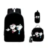 Borse da scuola 3 pezzi / set Cuphead Gioco Mugman Zaino Studenti Bambini Ragazzi Adolescenti Uomini Borsa Confezione Libro primario Regalo Mochila