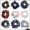 Pony Tails Holder Hair Jewelry 12 Styles Mermaid Sequin Hairband Children Princess Tie Charm Scrunchie Ponytail Aessories Gwb12109 Drop Deli