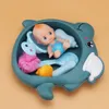 8 PCS Baby Kids Bath Bacia Boneca Duck Duche Banheira Flutuante Brinquedos
