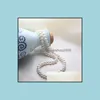 Colares de mi￧angas pingentes j￳ias atacado de 8-9 mm oval branco natural ￡gua doce colar de p￩rolas 925 GRANHO SIER DRIA