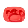 Baby Suction Cup Bowl Divided Dinner Plate Infants Learning Feeding Dish Non-toxic BPA-Free Silicone Tableware G1210