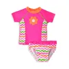 Baby Mädchen Schmetterling Stickerei Badebekleidung Kinder Badeanzug Kinder Badebekleidung Baby Baden Zweiteiliger Anzug für Babys M3321