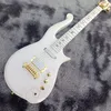 the white Prince Cloud guitar Classical Electric-Guitar sperm Symbol inlays handmade OEM guitarra