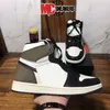 المصمم أحذية رياضية للرجال شيكاغو Jumpman 1 High Basketball Shoes Black Phantom Dark Mocha 1S Basketball Sneaker Uniber