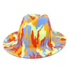 Vilt Fedora Hoeden voor Mannen Vrouwen Jazz Brede Rand Cap mens Fashion Panama Caps Imitatie Wol Hoed Vrouw Man party gift