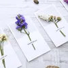 1 pcs um cartão de presente convites de casamento cartões Gypsophila secou flores manuscritas bênçãos aniversário obrigado envelope