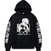 남성용 후드 스웨터 애니메이션 jujutsu Kaisen Gojo Satoru Hoodie 긴 소매 느슨한 힙합 남자 여자 옷 대형 스트리트웨어 캐주얼