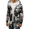 Casacos de trincheira masculina O outono do Windbreaker e o inverno impressão de camuflagem média longa impressa de lazer personalizada esportes de moda violenta viol22