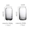 16oz Sublimation Clear Glass Tumbler Frosted Cola Can Bamboo Lid Beer Cocktail Cup Whiskey Coffee Mug Iced Tea Jar
