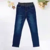 ICLEK PLUS Размер для женских джинсов тонкий тонкий тощий высокая талия женщина джинсовые карандаш брюки простирают женские брюки девушка 210809