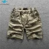 207 Summer Fashion Straight Cargo Shorts Homme Sport Casual Demi-longueur Pur Coton Style Militaire Camouflage Hommes Vêtements de Travail 210629