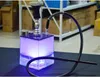 LED Light Shisha Narghilè Arabo Shisha Narghilè prodotti vendite dirette set corpo quadrato Shisha Hose Water Bong Smoke Pipe Heady glass Dab