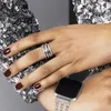 Fitbit에 대 한 새로운 디자인 시계 밴드 Versa 3 Lite 금속 스트랩 로즈 골드 방수 밴드 패션 3 행 다이아몬드 체인 스트랩 고품질