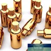 Bezpłatne 30ml 30cc 1OZ Wysokiej Gra Gold Plated Capsule Szklane butelki Pusty DIY Pilot Fiolki Śruba Essentical Oil