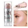 Handaiyan Twarz Matowy Blush Stick 8 Kolor Cheek Blusher Stick Makeup Rouge Długotrwały naturalny rumieniec