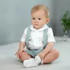 Baby Boy Boutique Vêtements Set Infant Anniversaire Baptême Vêtements Costume Enfants Espagnol Tenues Chemise Blanche Pantalon Né Fête 210615
