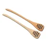 2021 Practical Long Handle Wood Honey Spoon Mixing Stick Dipper For Honey Jar Coffee Milk Tea Stirring Bar Supplies Kitchen Tools