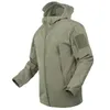 Chaqueta táctica militar de piel de tiburón de concha suave para hombre, rompevientos impermeable, abrigo cálido de invierno, camuflaje con capucha, ropa militar de camuflaje 210928