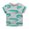 Springende meters Kinderen T-shirt voor Jongen Cartoon Kleding Baby Zomer Tops Kinderen Tee Shirt Dierpatroon Katoenen Kleding 210529