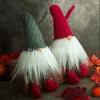 Christmas Decorations Long Hat DIY Party Knitted Home Window New Year Kids Gift Desktop Ornament Faceless Doll