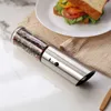 Bouchon de sel électrique et de poivre USB rechargeable broyeur Réglable Couche de meuble à épices automatiques Outil de cuisine 210611