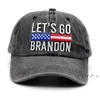 Lets Go Brandon Cappello da festa Bandiera americana Street Cappelli da baseball FJB Cappellino snapback Donna Uomo 6 Cappelli regolabili da cowboy lavati stile BBE13281