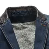 Mäns kostymer blazers denim blazer mode manlig smal passform casual kappa jacka män höst vinter kostym